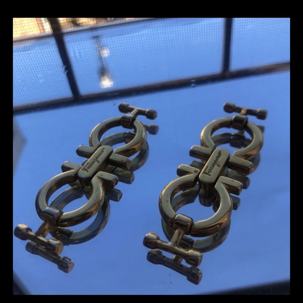 Two (2) Salvatore Ferragamo buckles. Fits Belt Width 1.38 in.